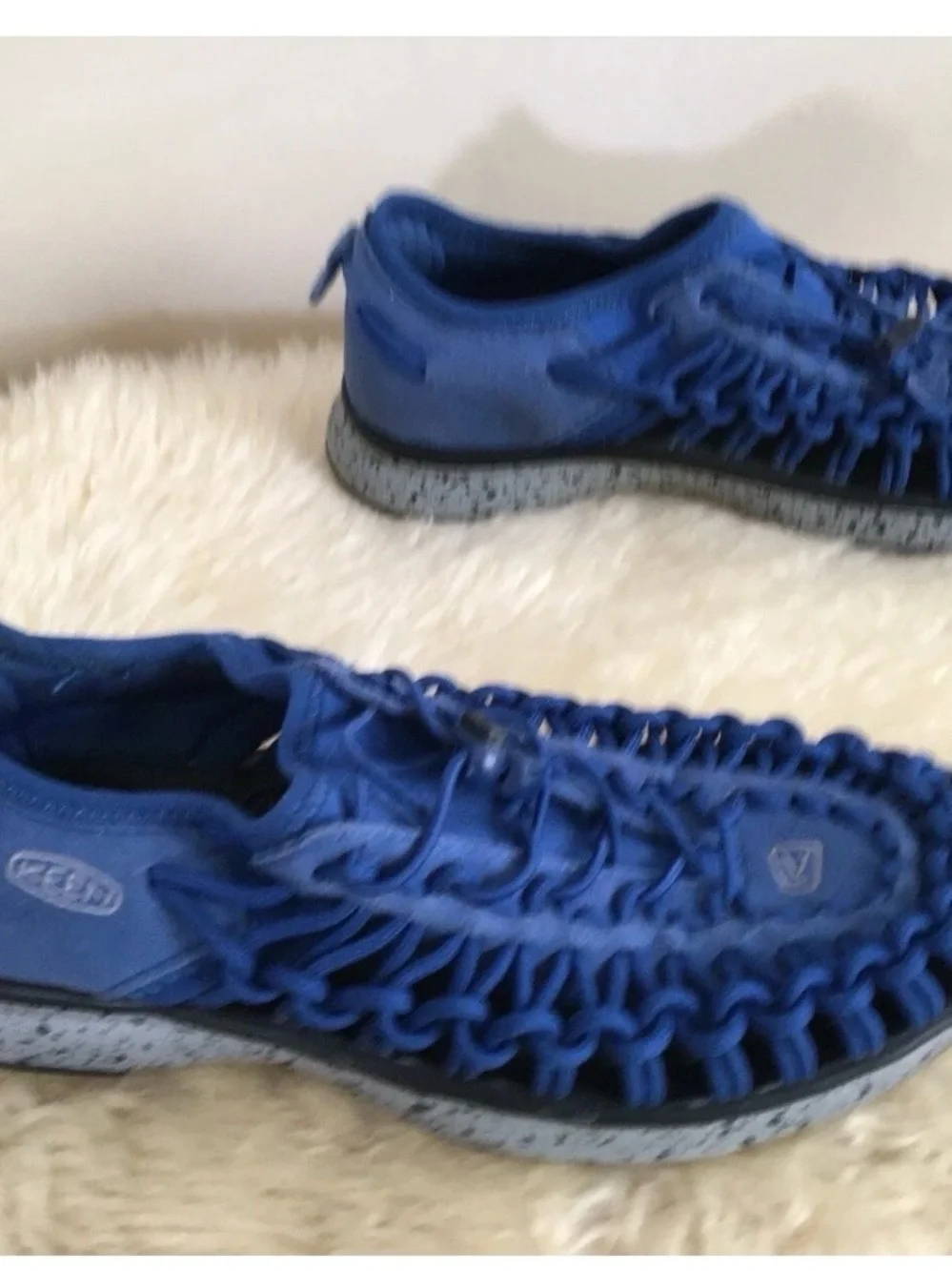 Keen youth Royal Blue Woven Slip-On Sandals water adjustable shoes sz 1